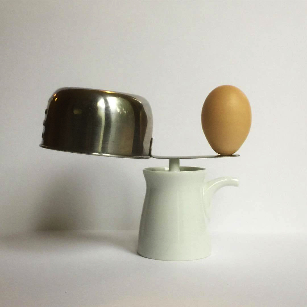2017 05 11 - 131 of 365 . soy sauce pot, measuring cup, egg