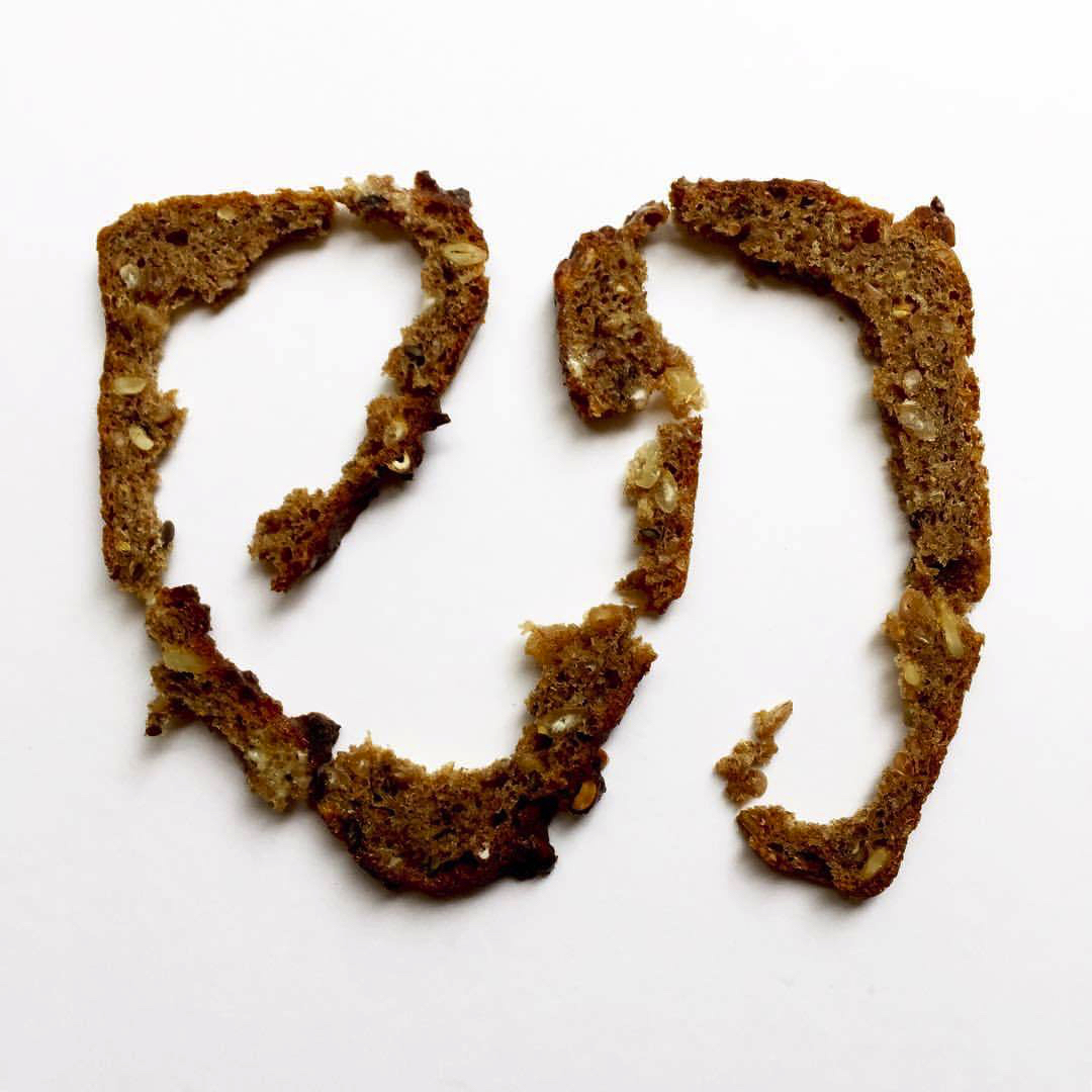 2017 06 27 - 178 of 365 . bread crust drawing (niece’s breakfast remnants)