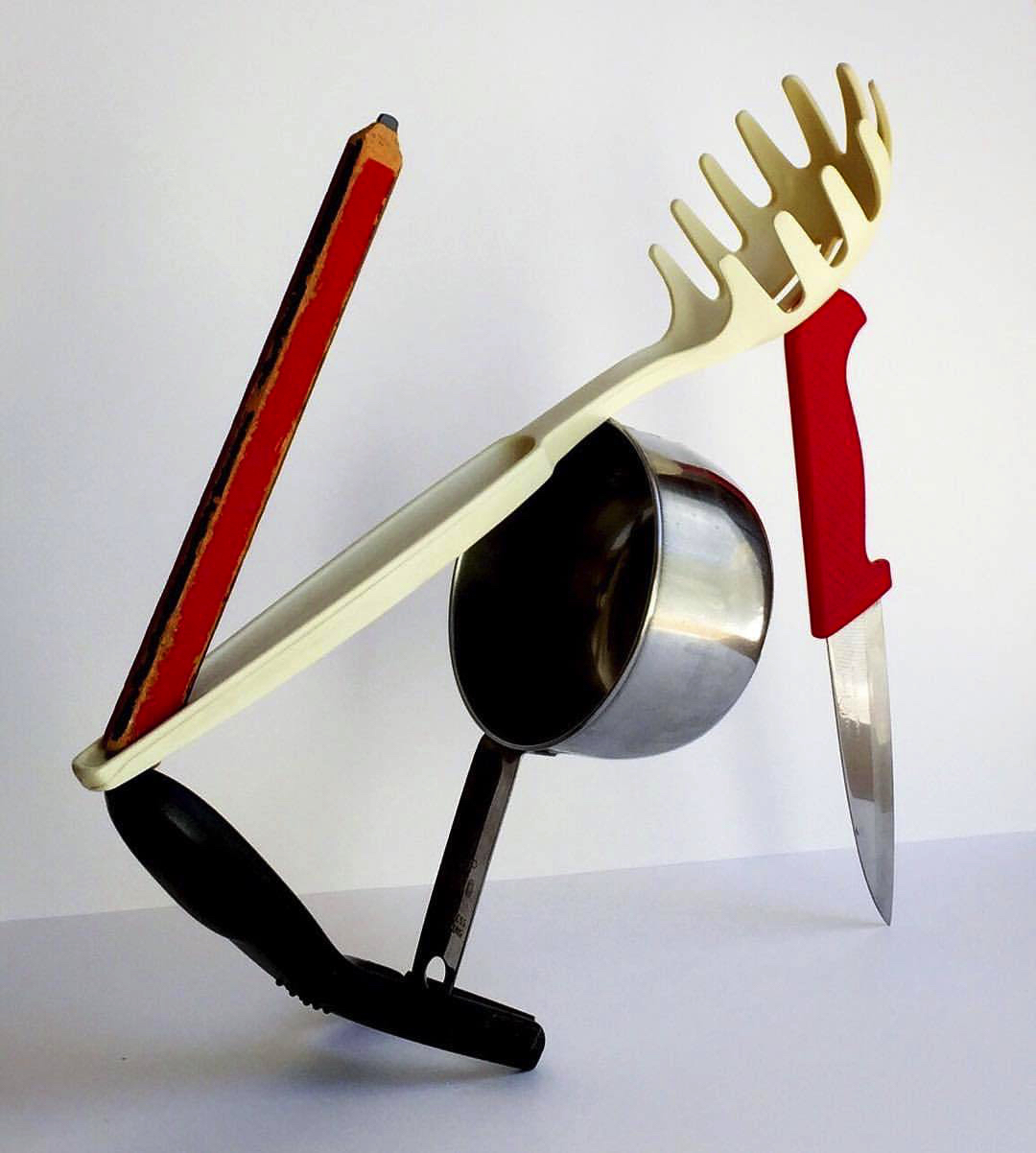 2017 07 01 - 182 of 365 . vegetable peeler, measuring cup, pasta server, carpenter pencil, picnic knife