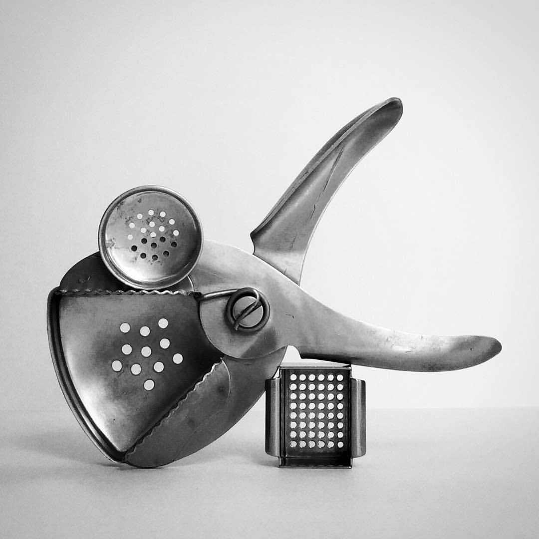 2017 08 08 - 220 of 365 . garlic press insert, juicer, salt shaker cap