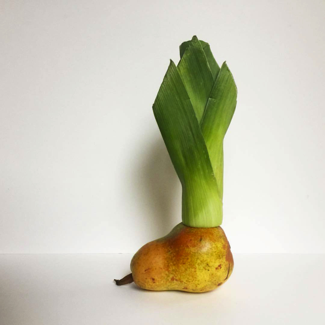 2017 10 12 - 285 of 365 . pear, leek